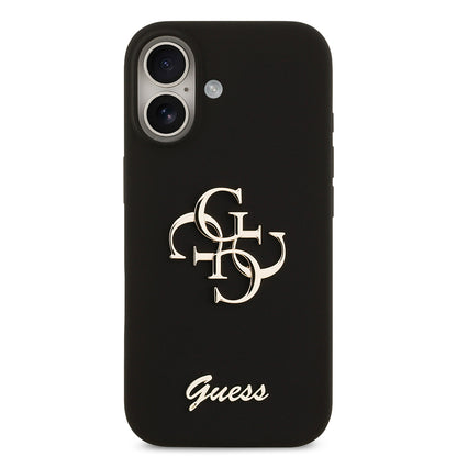 iPhone 17 Kılıf Guess Orjinal Lisanslı Grained Yazı Logolu Kapak