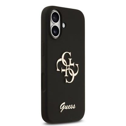 iPhone 17 Kılıf Guess Orjinal Lisanslı Grained Yazı Logolu Kapak
