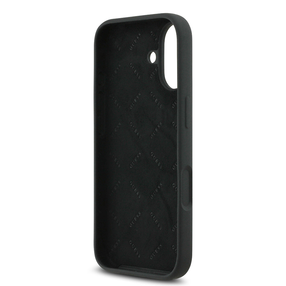 iPhone 17 Kılıf Guess Orjinal Lisanslı Grained Yazı Logolu Kapak