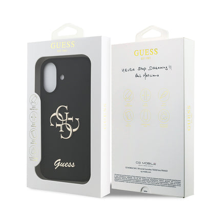 iPhone 17 Kılıf Guess Orjinal Lisanslı Grained Yazı Logolu Kapak