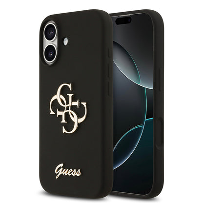 iPhone 17 Kılıf Guess Orjinal Lisanslı Grained Yazı Logolu Kapak