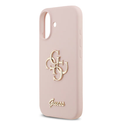 iPhone 17 Kılıf Guess Orjinal Lisanslı Grained Yazı Logolu Kapak
