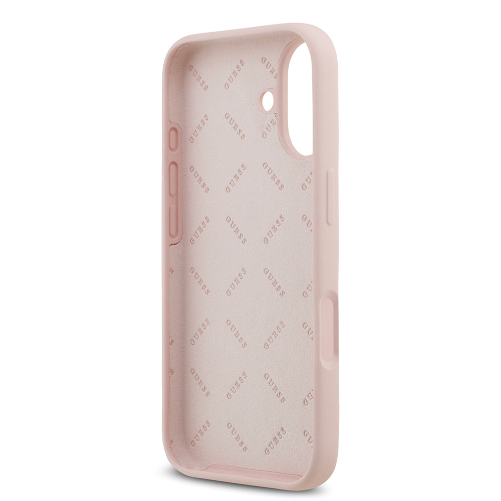 iPhone 17 Kılıf Guess Orjinal Lisanslı Grained Yazı Logolu Kapak
