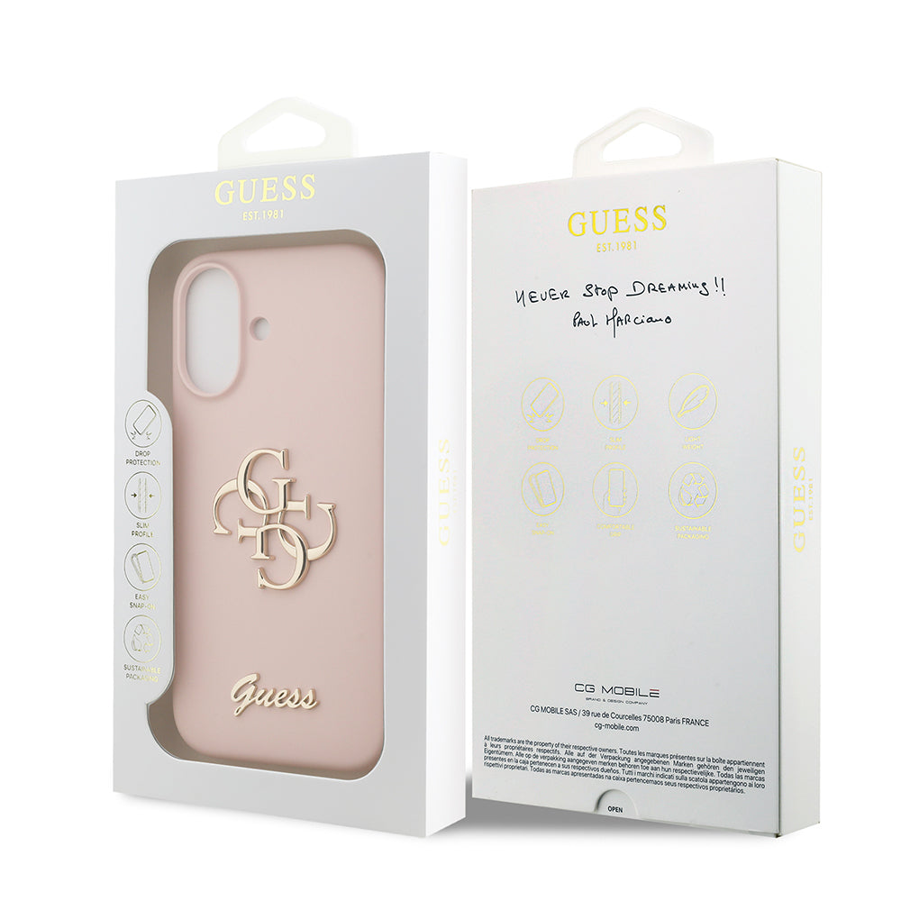 iPhone 17 Kılıf Guess Orjinal Lisanslı Grained Yazı Logolu Kapak