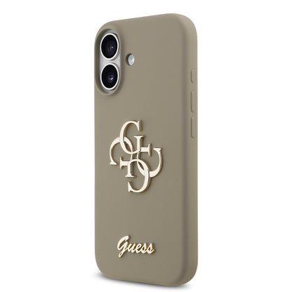 iPhone 17 Kılıf Guess Orjinal Lisanslı Grained Yazı Logolu Kapak