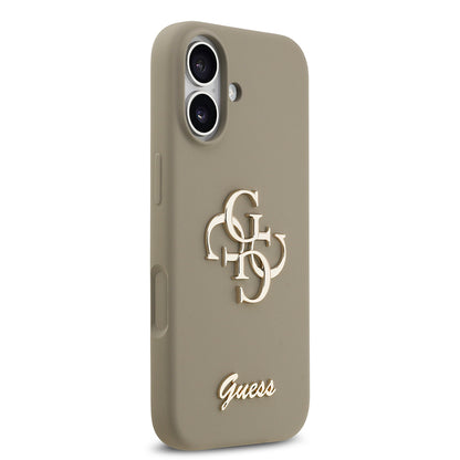 iPhone 17 Kılıf Guess Orjinal Lisanslı Grained Yazı Logolu Kapak
