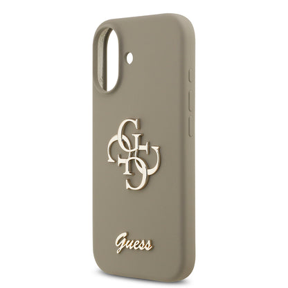 iPhone 17 Kılıf Guess Orjinal Lisanslı Grained Yazı Logolu Kapak