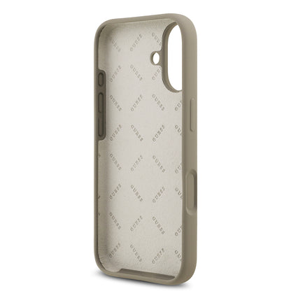 iPhone 17 Kılıf Guess Orjinal Lisanslı Grained Yazı Logolu Kapak