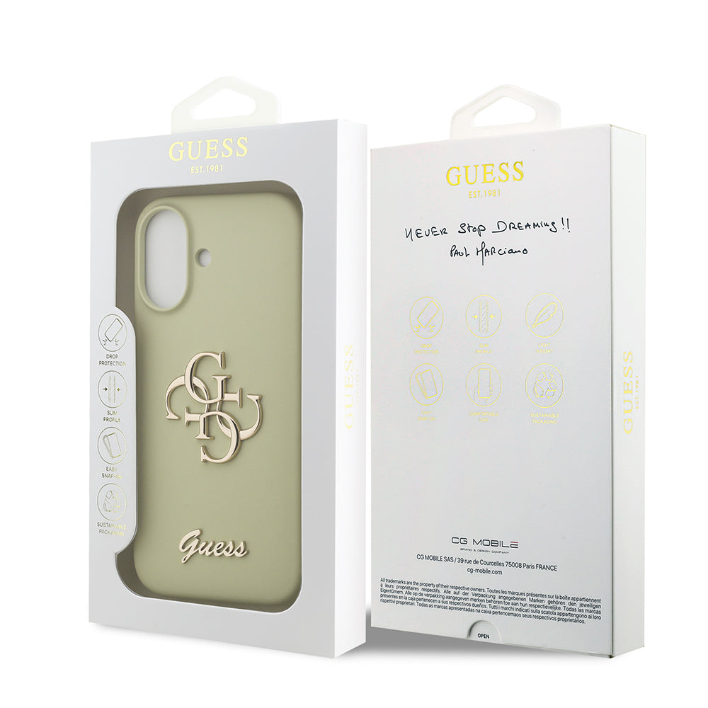iPhone 17 Kılıf Guess Orjinal Lisanslı Grained Yazı Logolu Kapak
