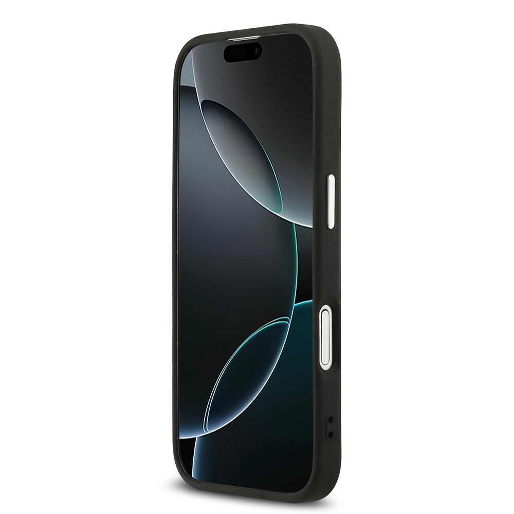 iPhone 17 Kılıf Guess Orjinal Lisanslı Gümüş Metal Kamera Çerçeveli 4G Desenli Metal Büyük 4G ve Yazı Logolu Kapak