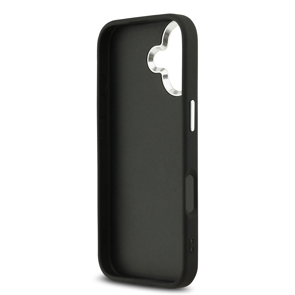 iPhone 17 Kılıf Guess Orjinal Lisanslı Gümüş Metal Kamera Çerçeveli 4G Desenli Metal Büyük 4G ve Yazı Logolu Kapak