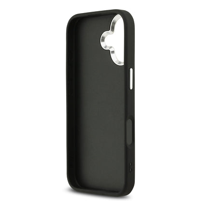 iPhone 17 Kılıf Guess Orjinal Lisanslı Gümüş Metal Kamera Çerçeveli 4G Desenli Metal Büyük 4G ve Yazı Logolu Kapak