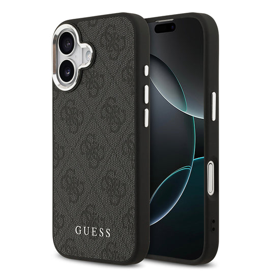iPhone 17 Kılıf Guess Orjinal Lisanslı M-safe Şarj Özellikli 4G Klasik Yazı Logolu Kapak