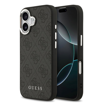 iPhone 17 Kılıf Guess Orjinal Lisanslı M-safe Şarj Özellikli 4G Klasik Yazı Logolu Kapak