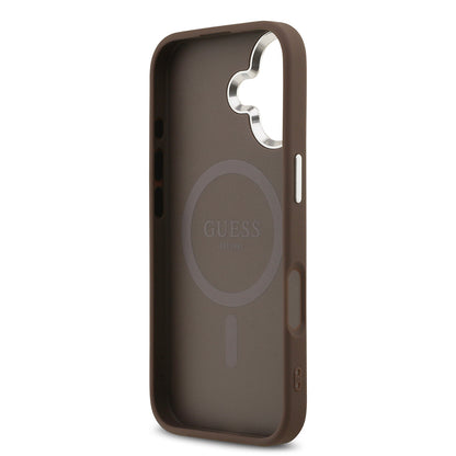 iPhone 17 Kılıf Guess Orjinal Lisanslı M-safe Şarj Özellikli 4G Klasik Yazı Logolu Kapak