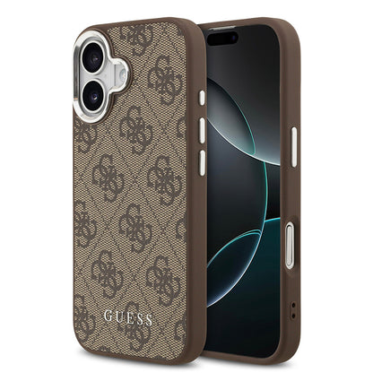 iPhone 17 Kılıf Guess Orjinal Lisanslı M-safe Şarj Özellikli 4G Klasik Yazı Logolu Kapak