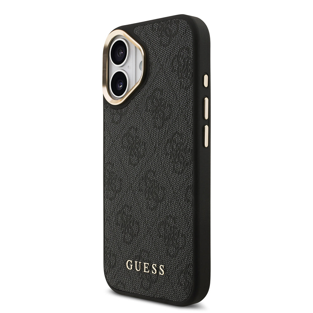iPhone 17 Kılıf Guess Orjinal Lisanslı M-safe Şarj Özellikli 4G Metal Büyük Logolu Kartlıklı Kapak