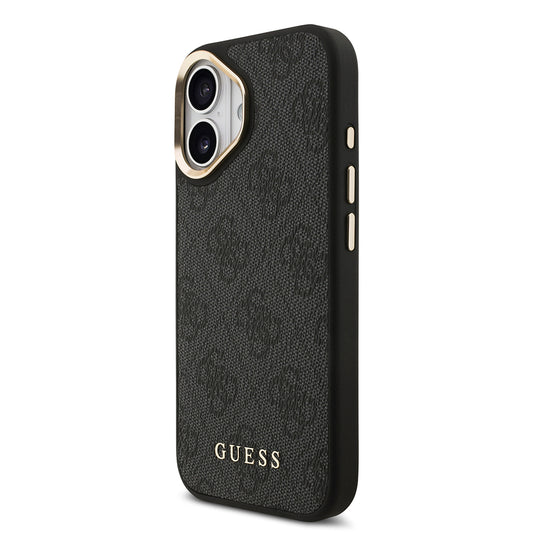 Apple iPhone 17 Kılıf Guess Orjinal Lisanslı M-safe Şarj Özellikli Askılı ve 4G Logo Kartlıklı Kapak
