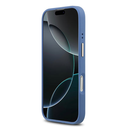 iPhone 17 Kılıf Guess Orjinal Lisanslı M-safe Şarj Özellikli Gold Metal Kamera Çerçeveli PU Deri 4G Desenli Yazı Logolu Kapak