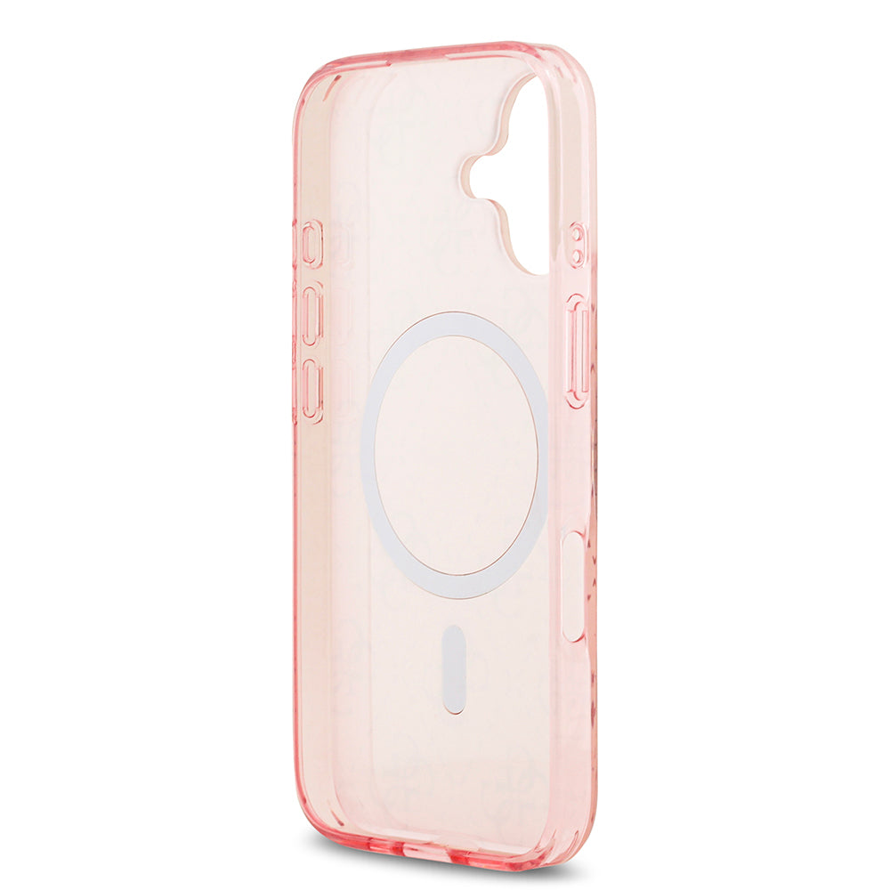 iPhone 17 Kılıf Guess Orjinal Lisanslı M-safe Şarj Özellikli IML Baskılı Klasik Logolu 4G Desenli Kapak