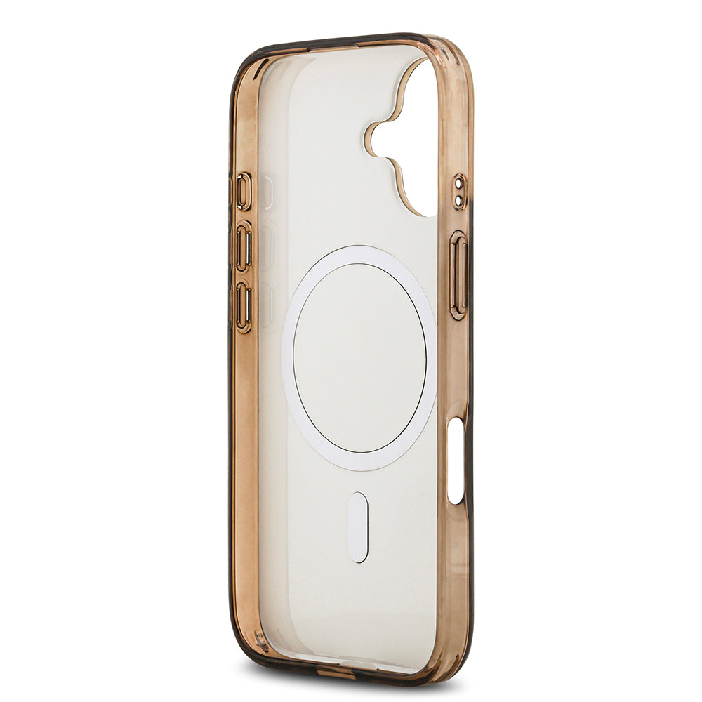 iPhone 17 Kılıf Guess Orjinal Lisanslı M-safe Şarj Özellikli IML Baskılı Klasik Logolu 4G Desenli Kapak