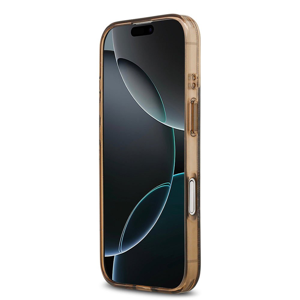iPhone 17 Kılıf Guess Orjinal Lisanslı M-safe Şarj Özellikli IML Peony ve 4G Desenli Klasik Logolu Kapak