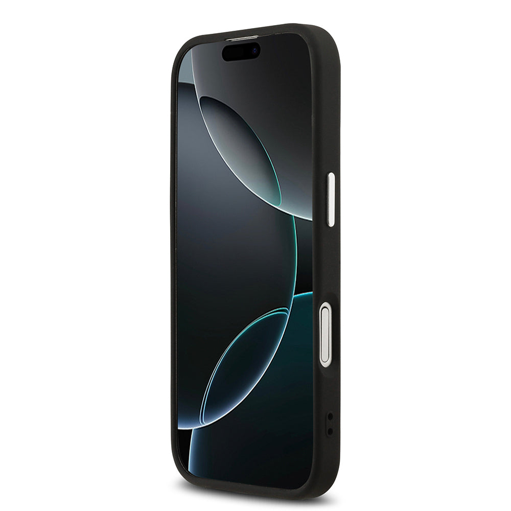 iPhone 17 Kılıf Guess Orjinal Lisanslı M-safe Şarj Özellikli Klasik Yazı Logolu PU Deri Kapak