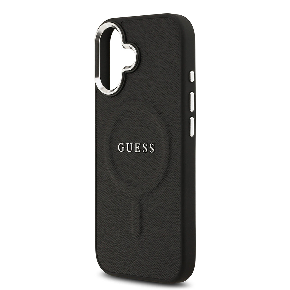 iPhone 17 Kılıf Guess Orjinal Lisanslı M-safe Şarj Özellikli Klasik Yazı Logolu PU Deri Kapak