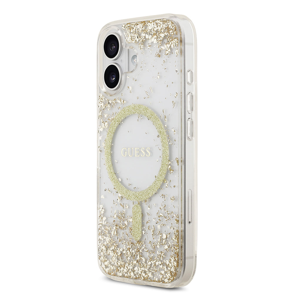 iPhone 17 Kılıf Guess Orjinal Lisanslı M-safe Şarj Özellikli Transparan Resin Bottom Kapak