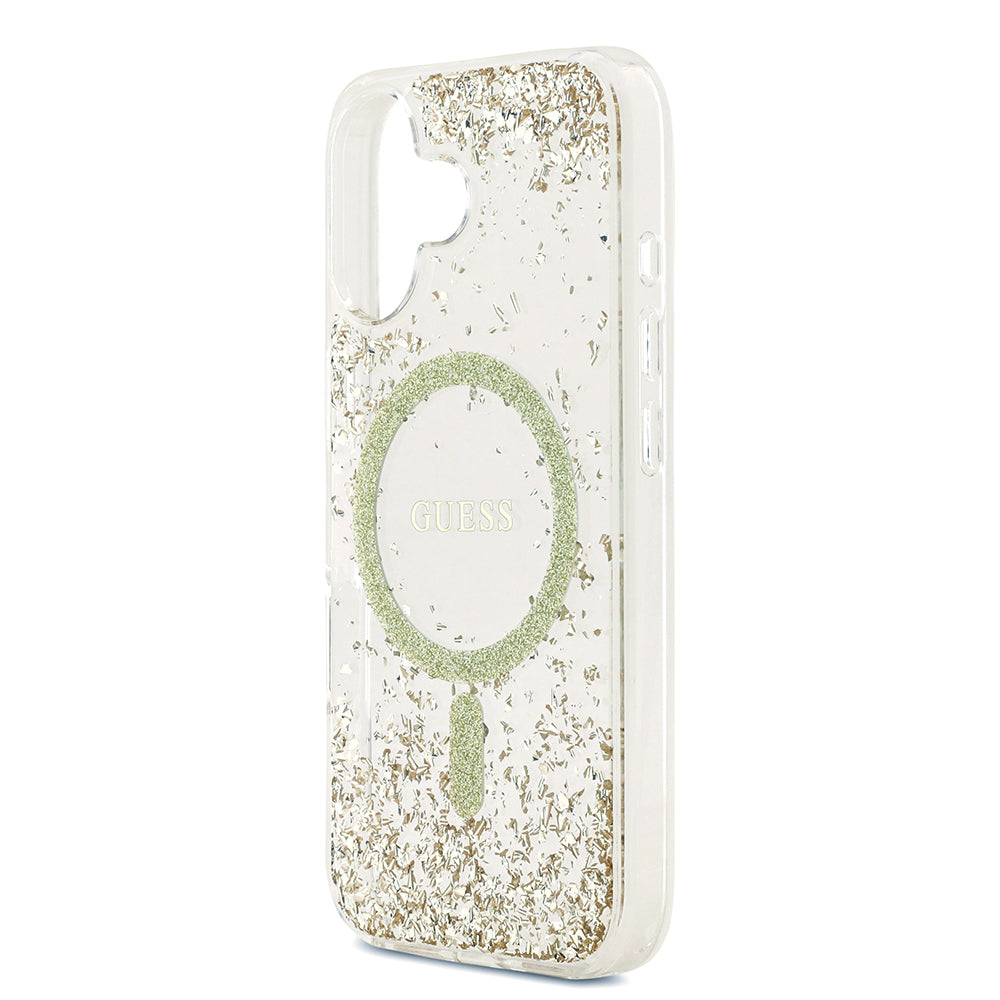 iPhone 17 Kılıf Guess Orjinal Lisanslı M-safe Şarj Özellikli Transparan Resin Bottom Kapak