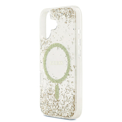iPhone 17 Kılıf Guess Orjinal Lisanslı M-safe Şarj Özellikli Transparan Resin Bottom Kapak