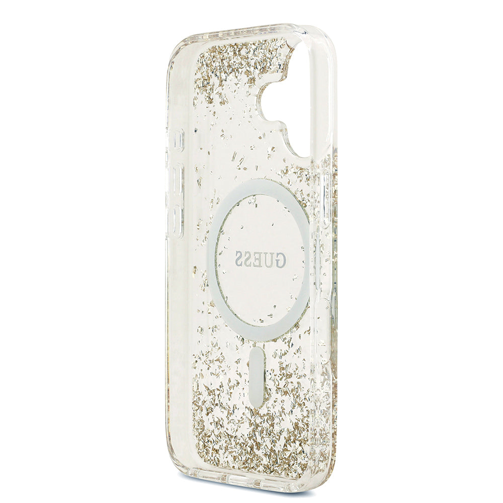 iPhone 17 Kılıf Guess Orjinal Lisanslı M-safe Şarj Özellikli Transparan Resin Bottom Kapak