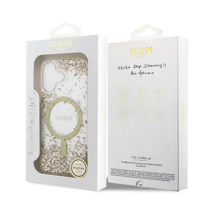 iPhone 17 Kılıf Guess Orjinal Lisanslı M-safe Şarj Özellikli Transparan Resin Bottom Kapak