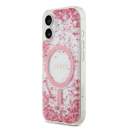 iPhone 17 Kılıf Guess Orjinal Lisanslı M-safe Şarj Özellikli Transparan Resin Bottom Kapak