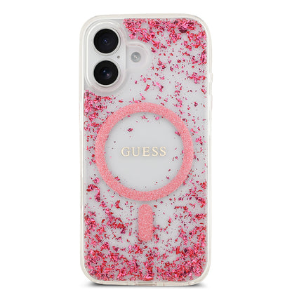 iPhone 17 Kılıf Guess Orjinal Lisanslı M-safe Şarj Özellikli Transparan Resin Bottom Kapak