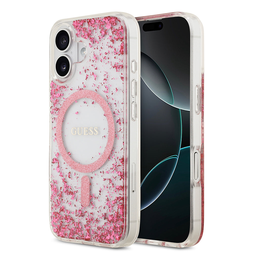 iPhone 17 Kılıf Guess Orjinal Lisanslı M-safe Şarj Özellikli Transparan Resin Bottom Kapak