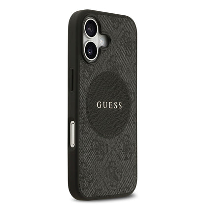 iPhone 17 Kılıf Guess Orjinal Lisanslı M-safe Şarj Özellikli Yazı Logolu Circle Classic Kapak