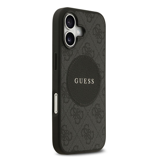 iPhone 17 Kılıf Guess Orjinal Lisanslı M-safe Şarj Özellikli Yazı Logolu Circle Classic Kapak