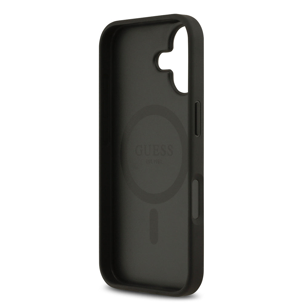 iPhone 17 Kılıf Guess Orjinal Lisanslı M-safe Şarj Özellikli Yazı Logolu Circle Classic Kapak