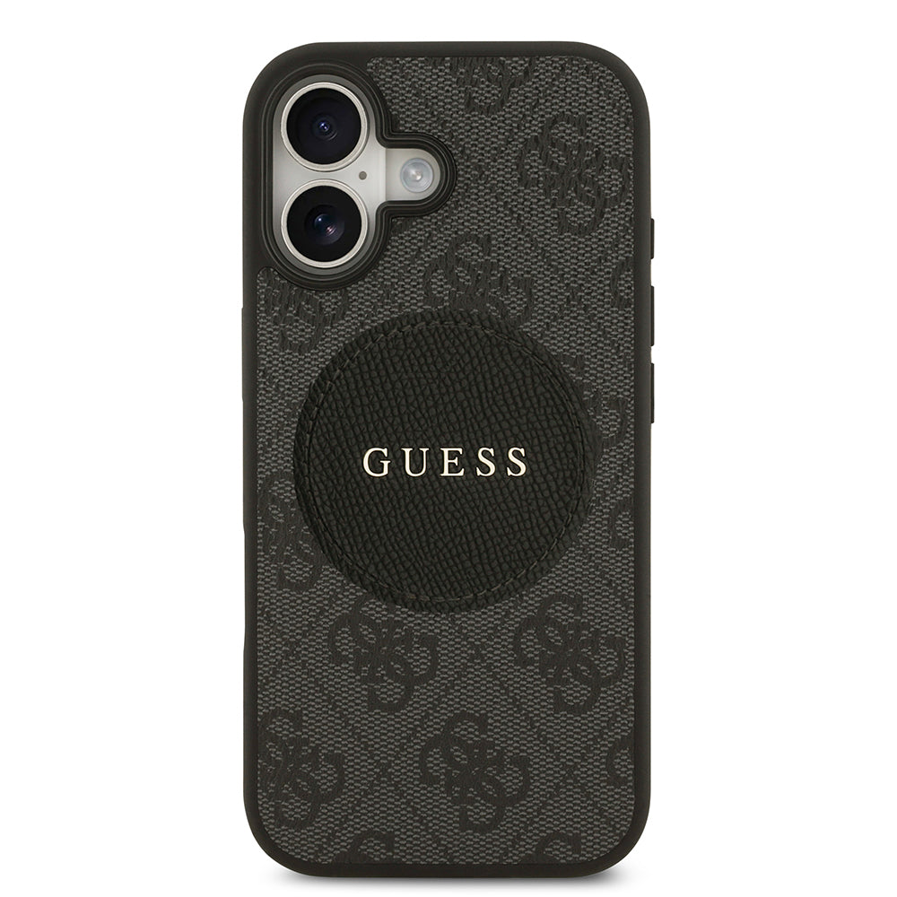 iPhone 17 Kılıf Guess Orjinal Lisanslı M-safe Şarj Özellikli Yazı Logolu Circle Classic Kapak