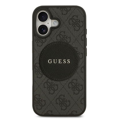 iPhone 17 Kılıf Guess Orjinal Lisanslı M-safe Şarj Özellikli Yazı Logolu Circle Classic Kapak