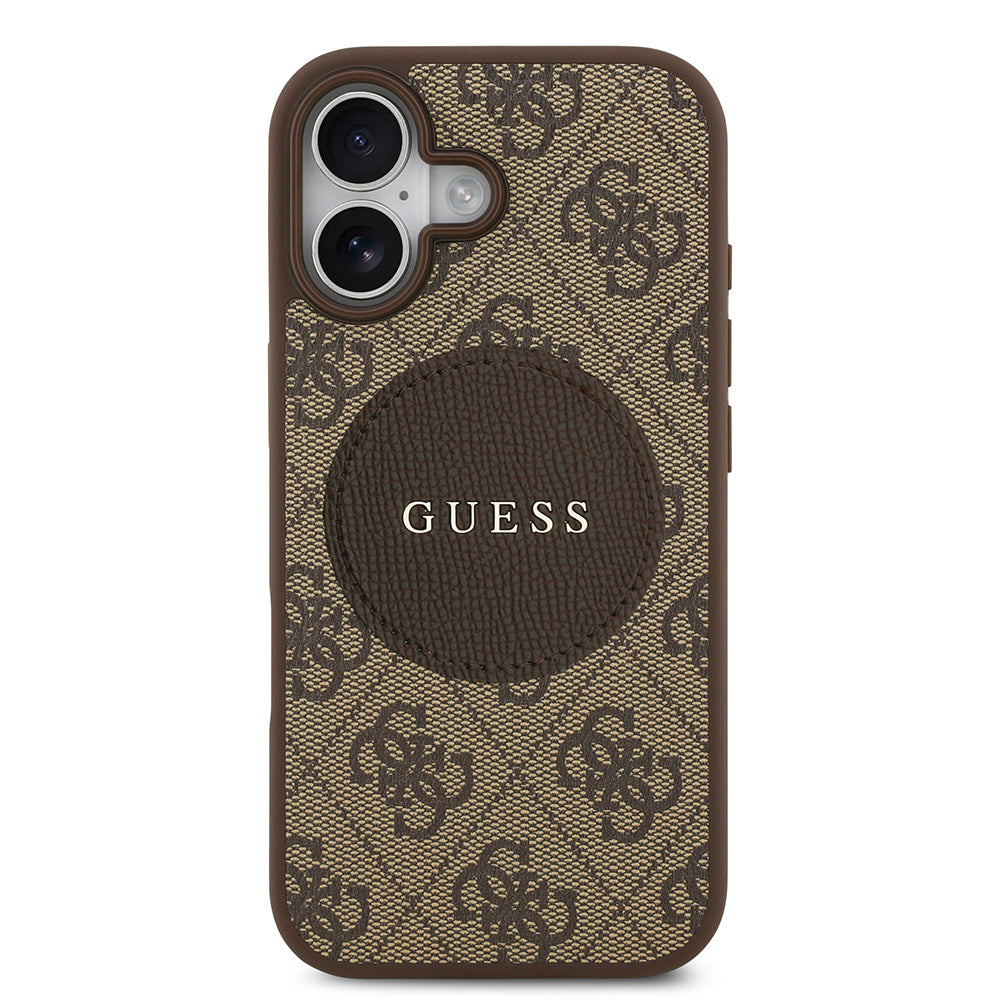 iPhone 17 Kılıf Guess Orjinal Lisanslı M-safe Şarj Özellikli Yazı Logolu Circle Classic Kapak