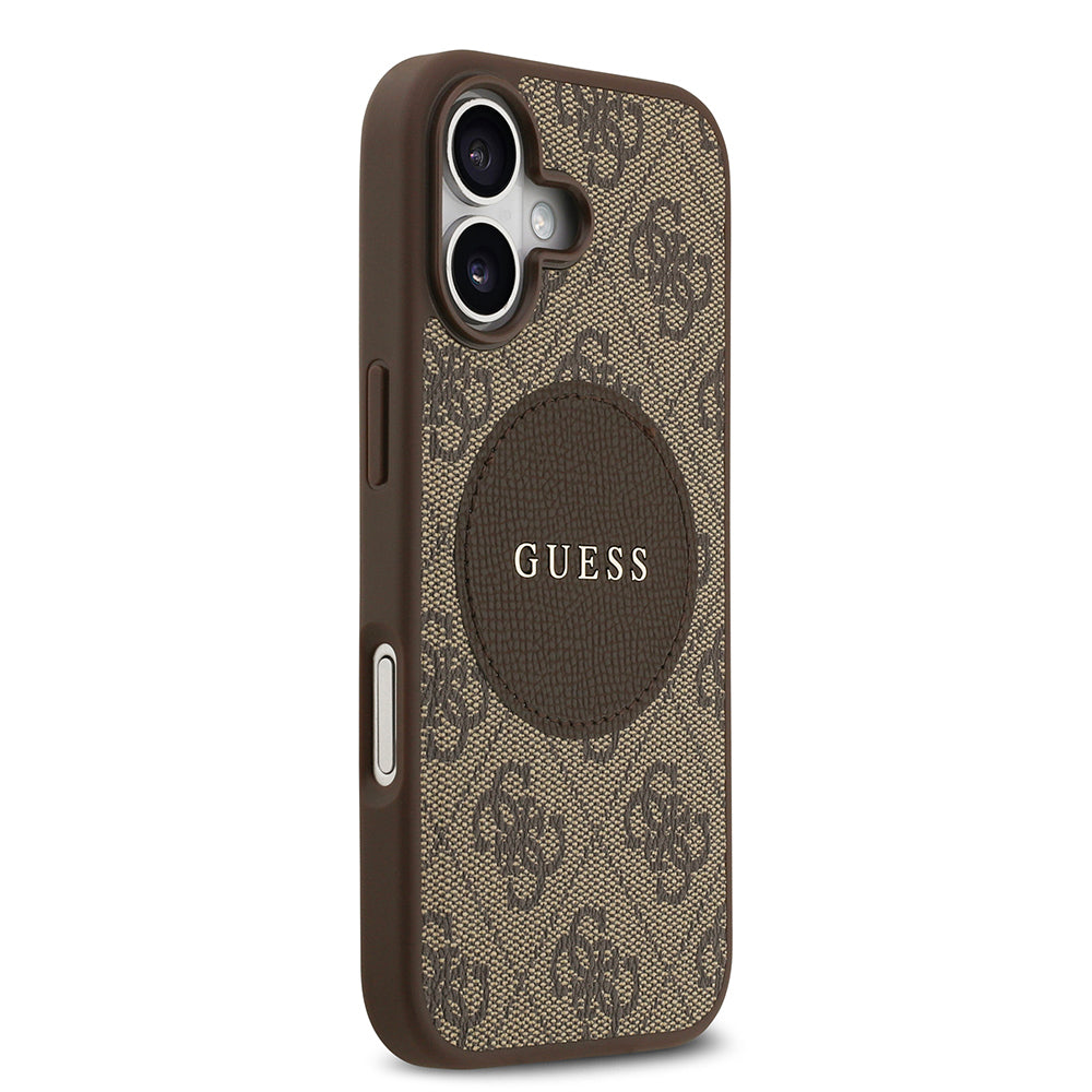 iPhone 17 Kılıf Guess Orjinal Lisanslı M-safe Şarj Özellikli Yazı Logolu Circle Classic Kapak