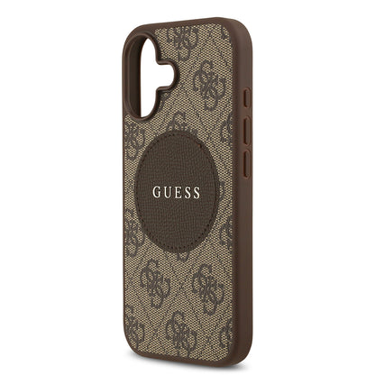 iPhone 17 Kılıf Guess Orjinal Lisanslı M-safe Şarj Özellikli Yazı Logolu Circle Classic Kapak