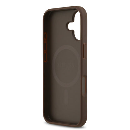 iPhone 17 Kılıf Guess Orjinal Lisanslı M-safe Şarj Özellikli Yazı Logolu Circle Classic Kapak