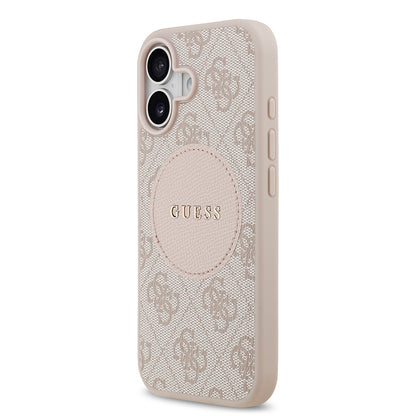 iPhone 17 Kılıf Guess Orjinal Lisanslı M-safe Şarj Özellikli Yazı Logolu Circle Classic Kapak
