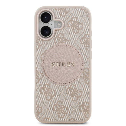 iPhone 17 Kılıf Guess Orjinal Lisanslı M-safe Şarj Özellikli Yazı Logolu Circle Classic Kapak