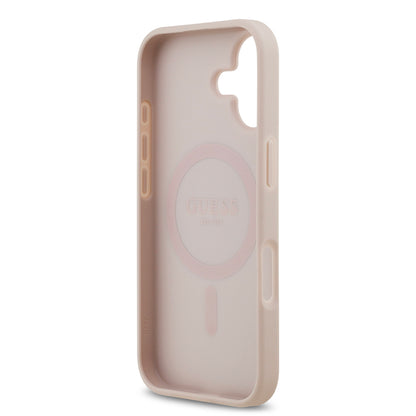 iPhone 17 Kılıf Guess Orjinal Lisanslı M-safe Şarj Özellikli Yazı Logolu Circle Classic Kapak