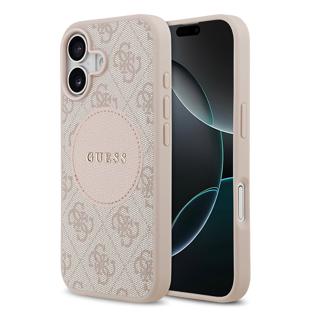 iPhone 17 Kılıf Guess Orjinal Lisanslı M-safe Şarj Özellikli Yazı Logolu Circle Classic Kapak