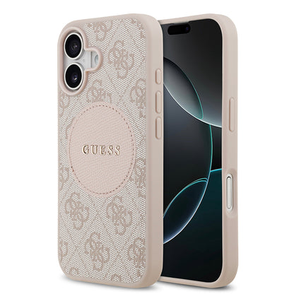iPhone 17 Kılıf Guess Orjinal Lisanslı M-safe Şarj Özellikli Yazı Logolu Circle Classic Kapak